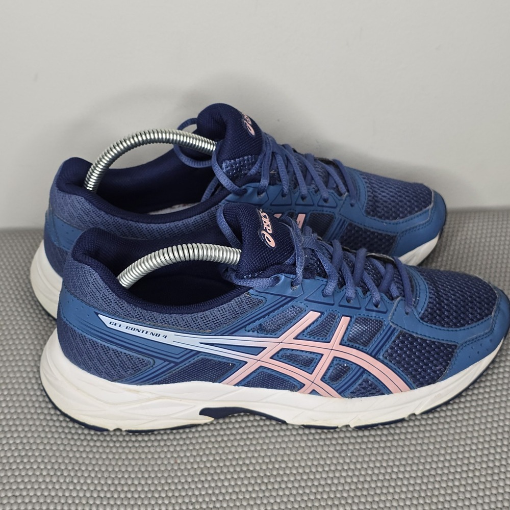 Asics Gel Contend 4 Women's Blue  Athletic Running Training Shoes Size‎ 9 T765N - Picture 3 of 8